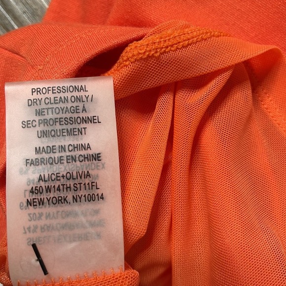 Alice + Olivia Bright Orange Bodycon Dress Size 4 - Picture 9 of 10